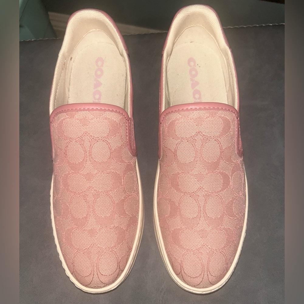 Coach Women's Pink Slip-On Sneakers